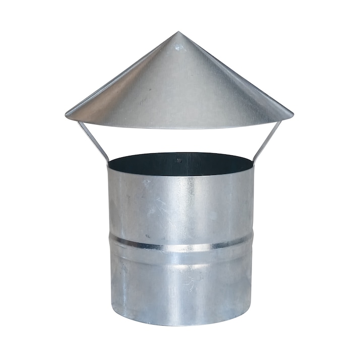 Capac burlan, evacuare fum, KYRAN STEEL, zincat, D120mm