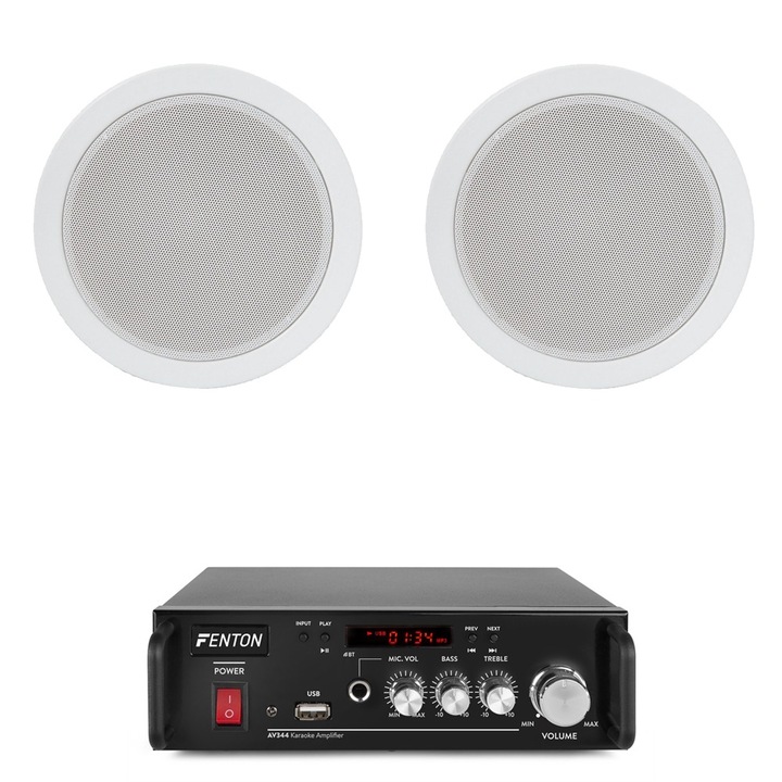 Мини аудио система 2 таванни високоговорителя, bluetooth, USB