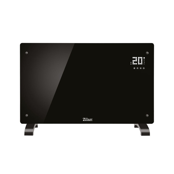 Panou Incalzitor Sticla - 2000W, Montare Perete sau Podea, Afisaj Touch, Telecomanda