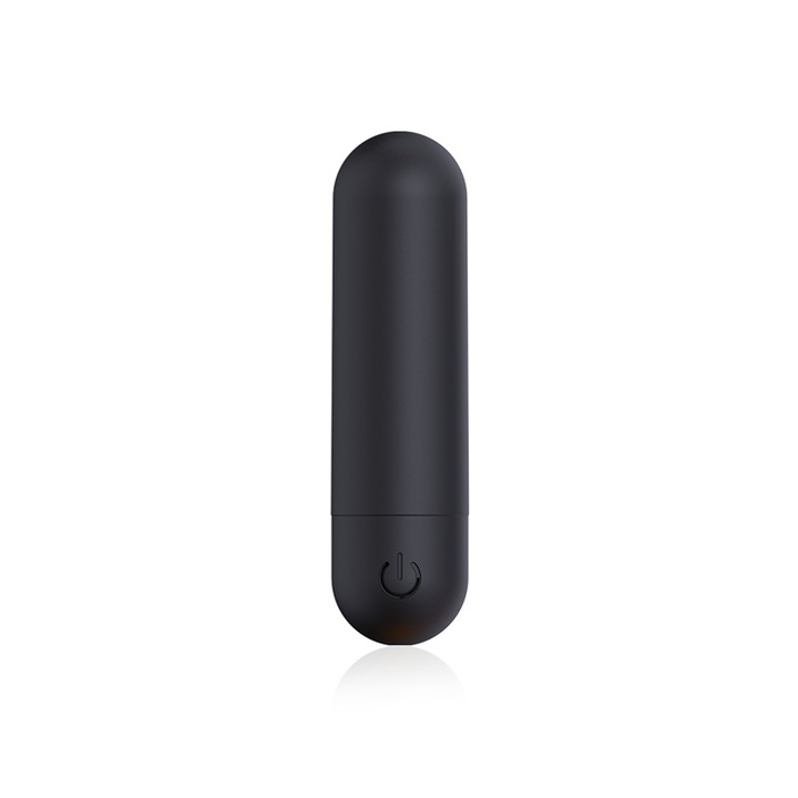 Vibrátorgolyó, hordozható, 10 rezgési mód, 7,7x2 cm, fekete