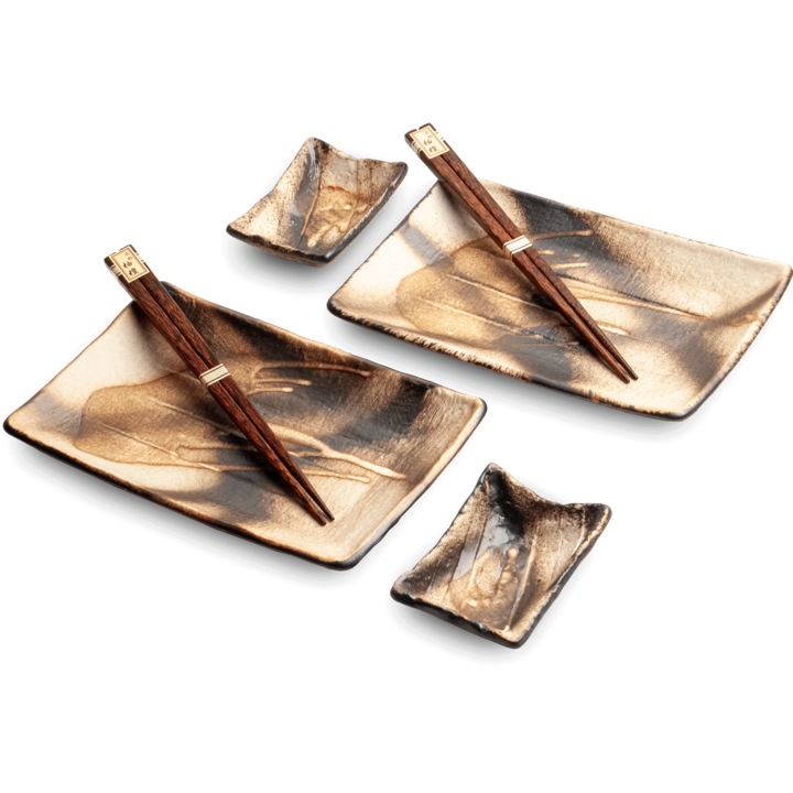 Set Sushi din 6 piese pentru 2 persoane, Forest Wood