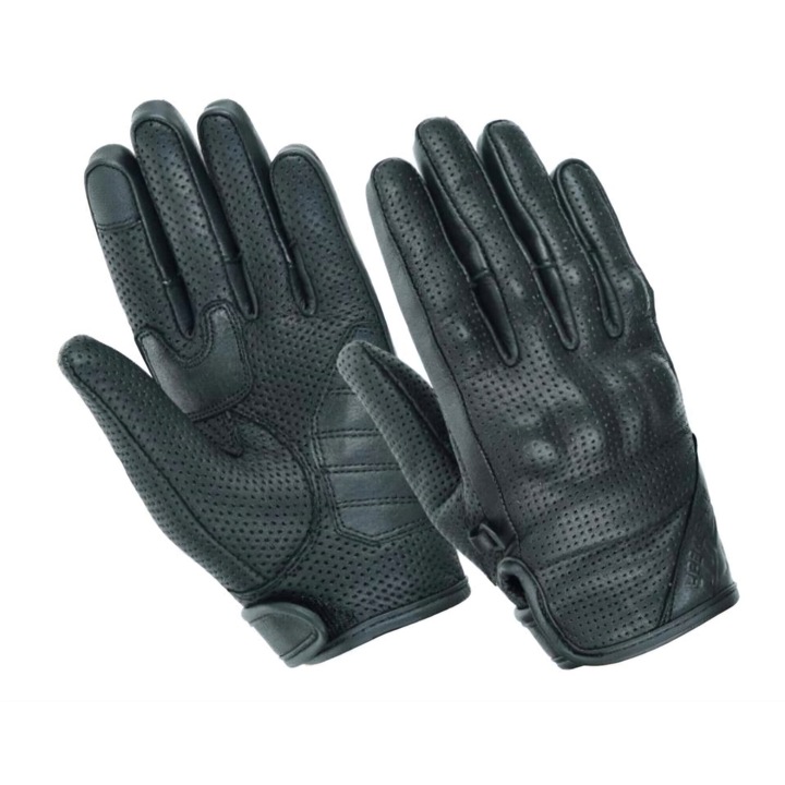 Manusi moto Wendy Lady, piele naturala, Negru, XS