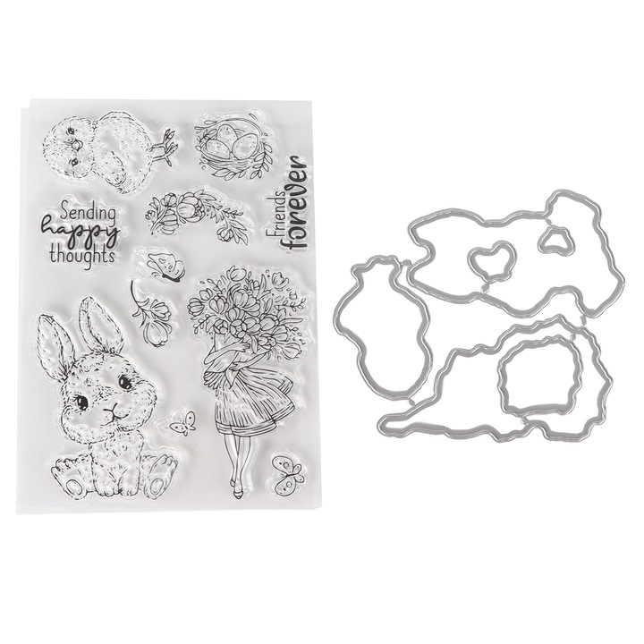 Stampile transparente AMRINUGL, TPR, reutilizabile, 10x15cm