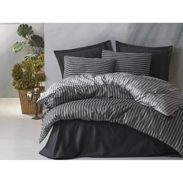 Спално бельо за 2 човека, Cottonbox, Bamboo, Grey, Bamboo, 6 бр