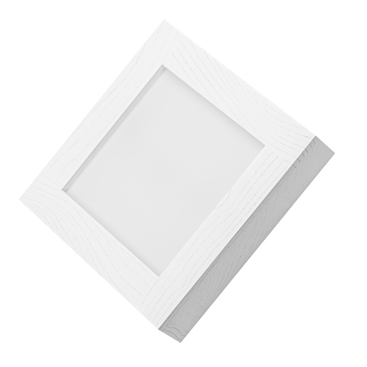 Плафон LED панел Бяло дърво 24W Стенна лампа 25x25x5H cm