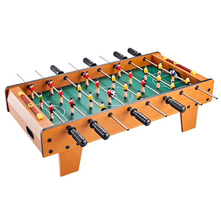 Masa foosball, LEAN TOYS, lemn, 50 x 25 x 18 cm, multicolor