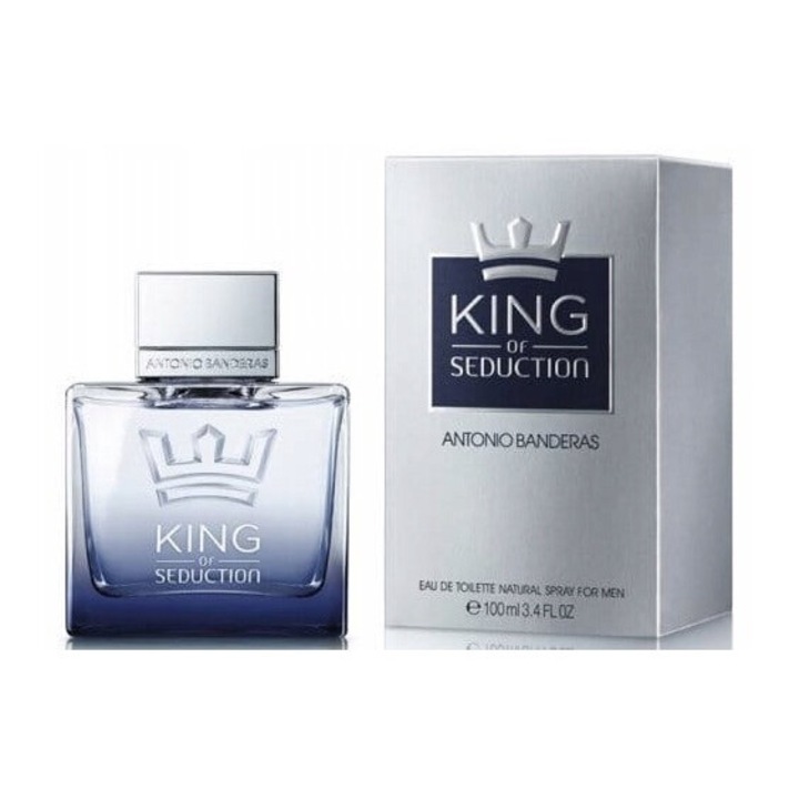 Antonio Banderas King of Seduction мъжки парфюм, 100 мл, дървесни и ароматни нотки, 2014 г.