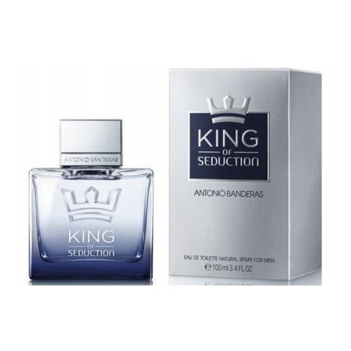 Antonio Banderas King of Seduction мъжки парфюм, 100 мл, дървесни и ароматни нотки, 2014 г.