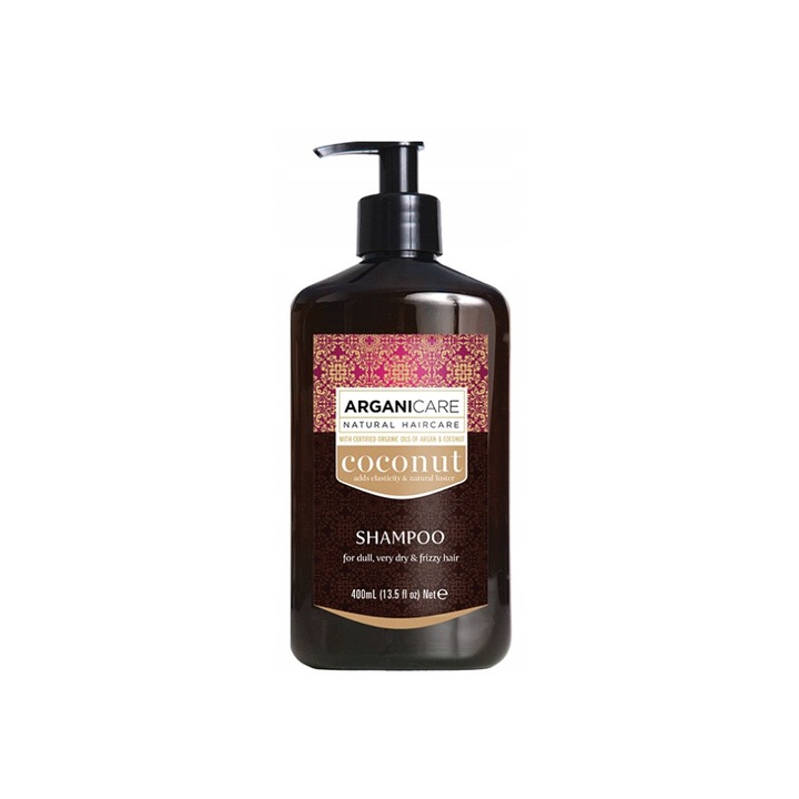 Sampon de par cu ulei de argan si cocos, 400ml, pentru par uscat si cret