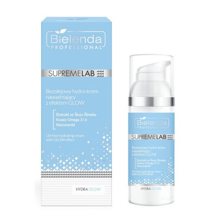 Bielenda Supremelab Hydra Glow arckrém, hidratáló, niacinamiddal, 50ml
