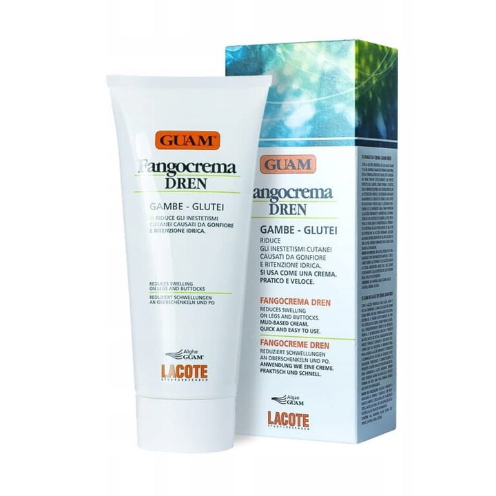 GUAM Fangocrema Dren, 200 ml, láb/fenék krém, algával és tengeri sóval