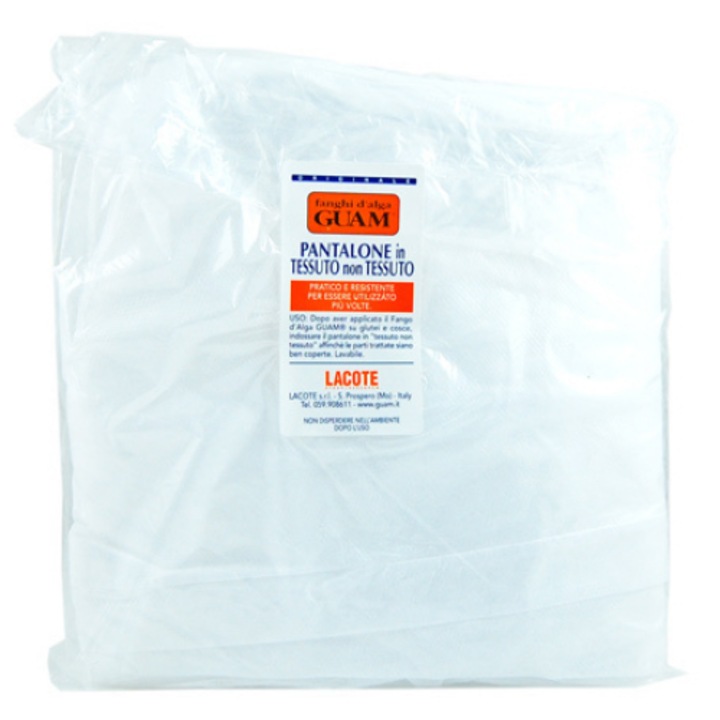 Pantaloni foliati GUAM, pentru tratamente, protectie impotriva cosmeticelor, confortabili