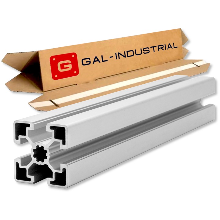 Profil constructiv din aluminiu 45x45mm, Gal Industrial, lungime 140cm, anodizat, taiere la dimensiune