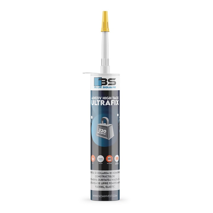 Adeziv High Tack Ultrafix Blue Square, Alb, 290ml