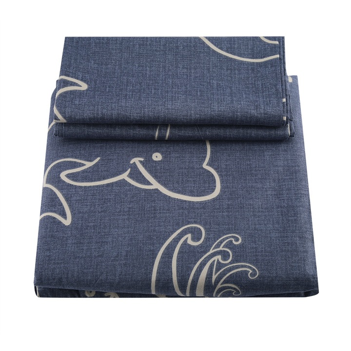 Jormftte ágyneműhuzat-szett párnahuzattal és paplannal, 100% poliészter, elegáns dizájn, többszínű, Queen méret: 51x66x2cm, 228x228cm.