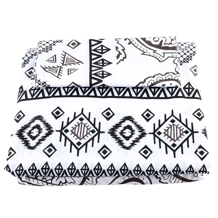 Jormftte ágyneműhuzat-szett párnahuzattal és paplanhuzattal, 100% poliészter, elegáns dizájn, méret 51x66cm, 168x229cm