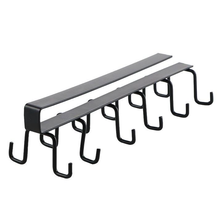 Jormftte evőeszköztartó, vas tartó, nagy kapacitású, fekete, 5cm