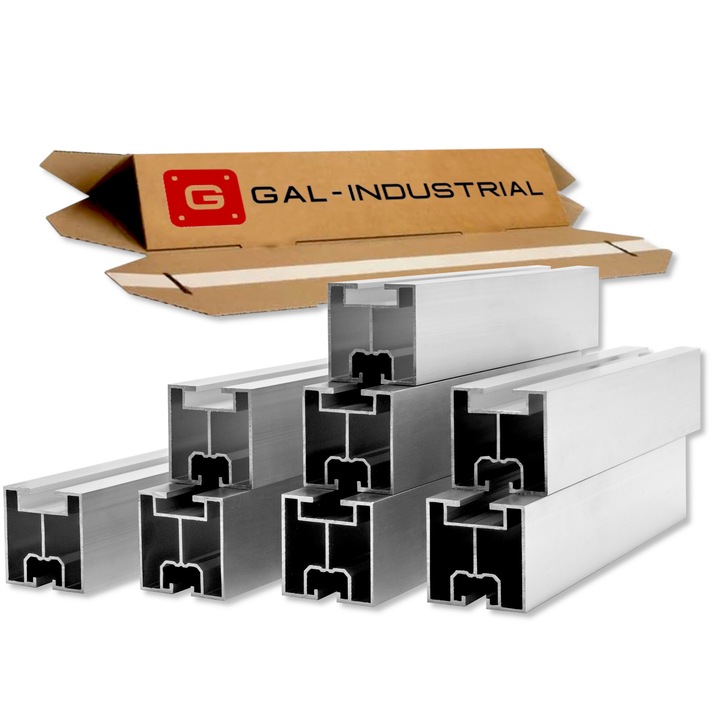 Profil Montaj Fotovoltaic Set 6m (3x2m) Aluminiu 40x40mm