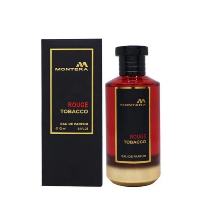 Fragrance World Montera Rouge Tobacco uniszex parfüm, 100 ml, dohány és vanília jegyekkel