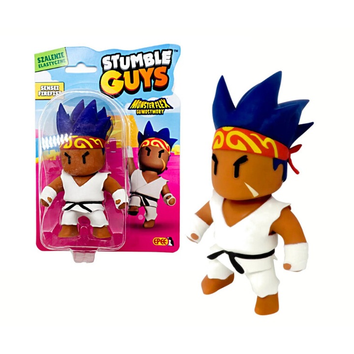 Figurina GUMOSTWORY Sensei Firefist, Monsterflex, 11cm, multicolor, set de colectie