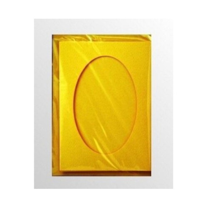 Set 5 carti passepartout si 5 coperti galbene, Galeria Hobby, 10,5x15cm