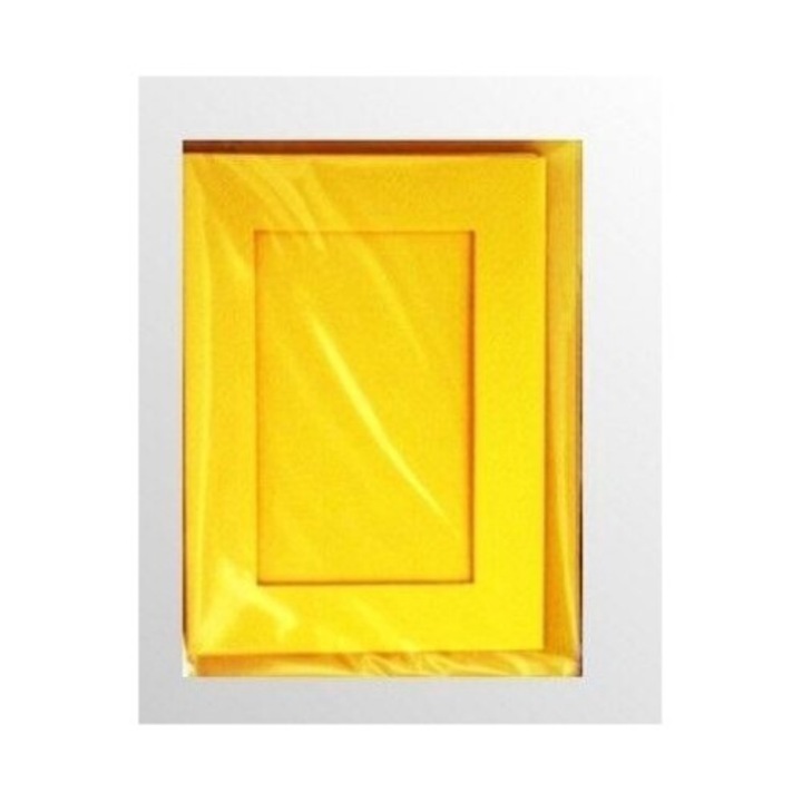 5 db paszpartu és 5 db sárga borító készlet, Hobby Galéria, 10,5x15cm