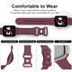 Set 4 Curea Ceas Silicon, Axroad Mall, Curea pentru smartwatch, Compatibila Apple Watch 42/44/45mm, Reglabil, Impermeabil, Usor de instalat si curatat, Moale, Unisex, M/L, 160-210mm, Bej/Negru/Roz/Violet