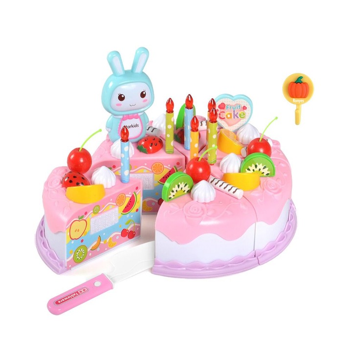 Joc complet tort de ziua de nastere, Ronyes, 37 elemente, multicolor