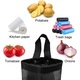 Suport pentru pungi de plastic, Ronyes, dozator, set 2 buc., negru, 38x11x5,5cm, 2 cuiere