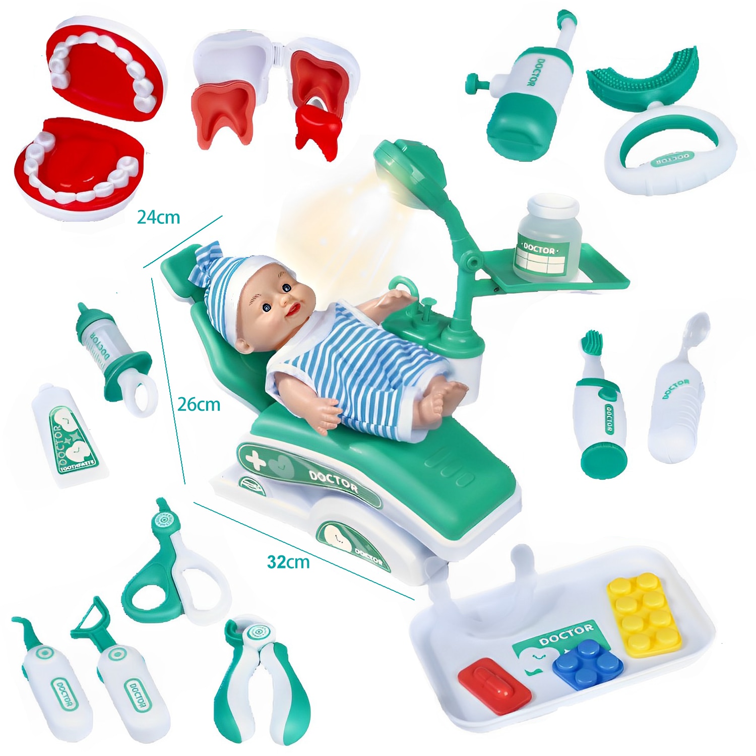 Set Joaca Doctor, BYONDSELF®, 31PCS, cu Efecte de Lumina, Include