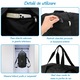 Geanta de Voiaj, BYONDSELF®, pentru Avion, 40×20×25cm, pentru Calatorii/Yoga/Fitness, Negru