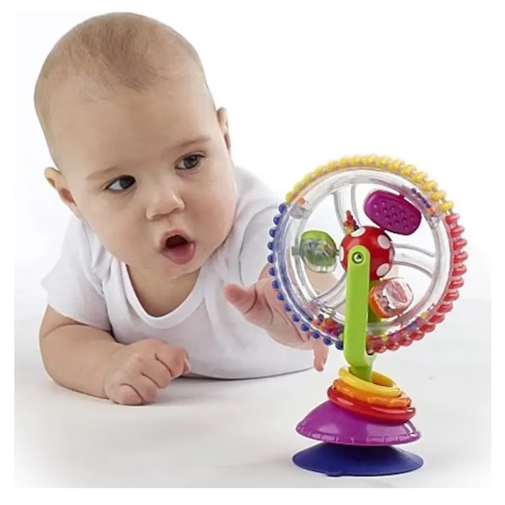 ​​​​​​​Сензорна играчка за бебета, Charmorah, 6-12 месеца, въртяща се бебешка магическа играчка, 12 x 19 см, многоцветна