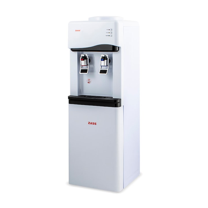 Zass ZWD 02 CR vízadagoló kompresszorral, mini hűtővel, 550W fűtő és 80W hűtő teljesítmény, fehér