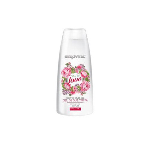 Gel de dus crema cu extract de bujor - GEROVITAL Full of Love 250 ml, Farmec