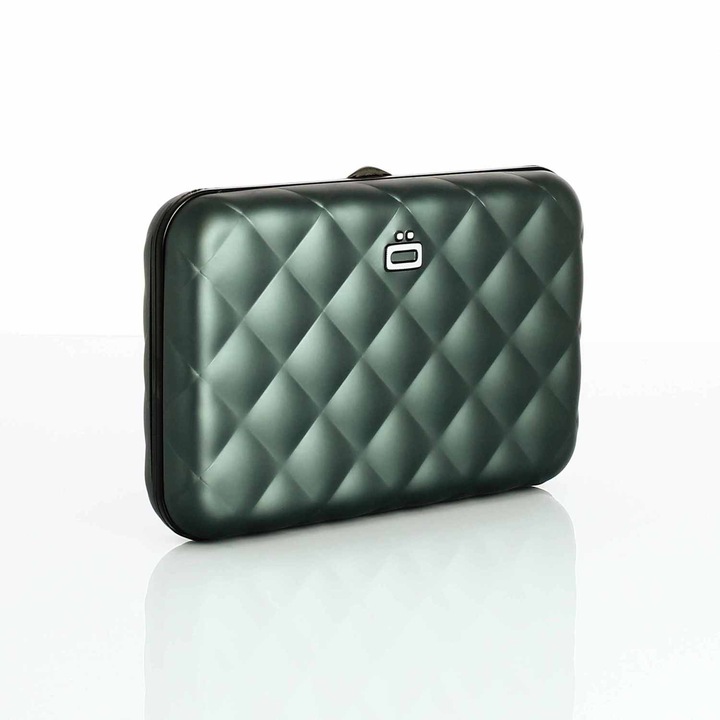 Портмоне Ögon Designs Quilted Button, Защита за вашите пари и карти, Платина