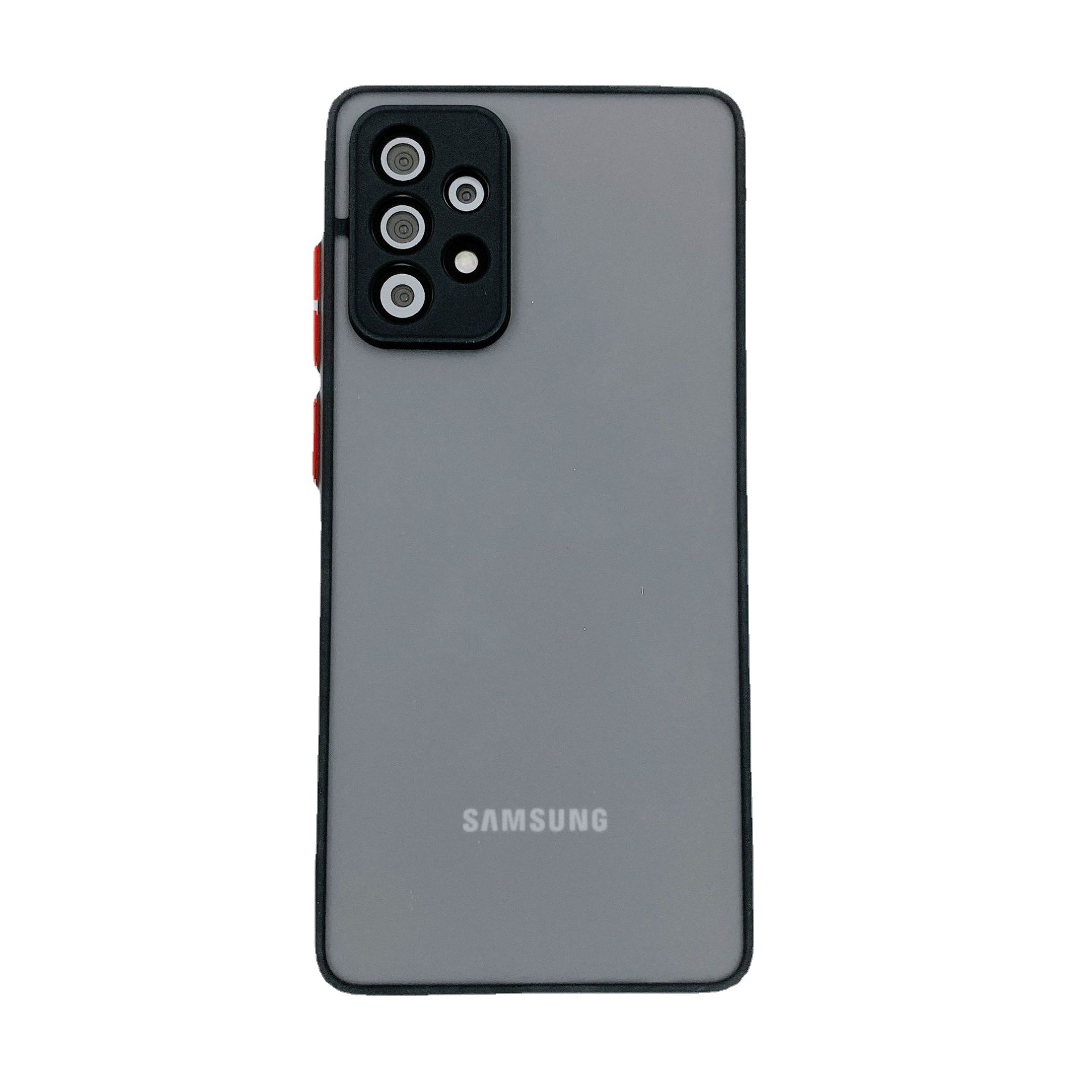 Carcasa pentru telefon mobil, negru, potrivita pentru Samsung A52, material mat