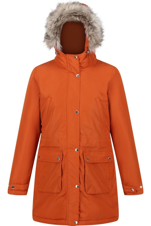 Női Regatta Voltera vízálló kabát, égetett réz, Melange tevebarna