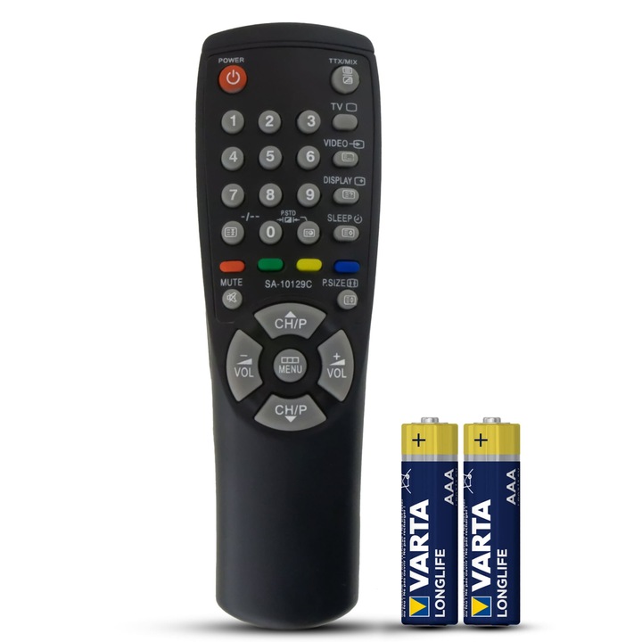 Telecomanda compatibila Samsung, 10129C, TEMIX®, neagra, baterii incluse