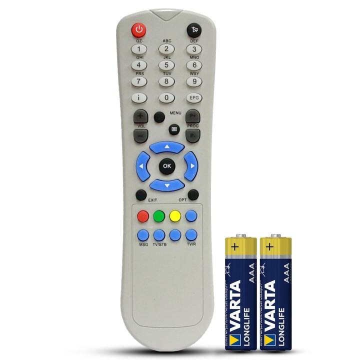 Telecomanda compatibila decodor Digi, HDTRC35HDT, TEMIX®, alba, baterii incluse