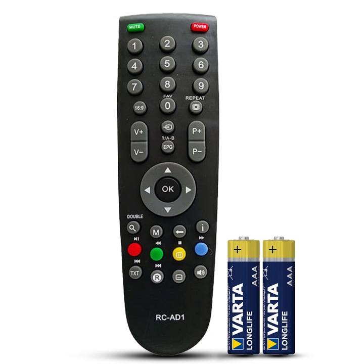 Telecomanda compatibila LCD Grundig, RC-AD1, TEMIX®, baterii incluse