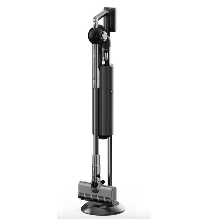 Безжична прахосмукачка JIGOO V700, капацитет 2.5L, самоизпразваща се, черна, 1170x260x210mm