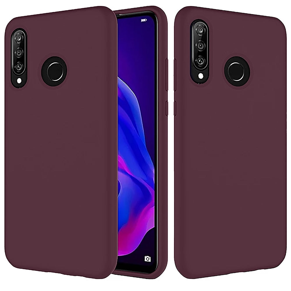Husa CASEY STUDIOS™ compatibila cu Huawei P30 Lite/P30 Lite New Edition, Soft Silicone Premium, Microfibra in Interior, de Protectie, Ultra Slim, pentru Incarcare Wireless, Margini Ridicate pentru Protectia Ecranului si a Camerelor, Bordeaux