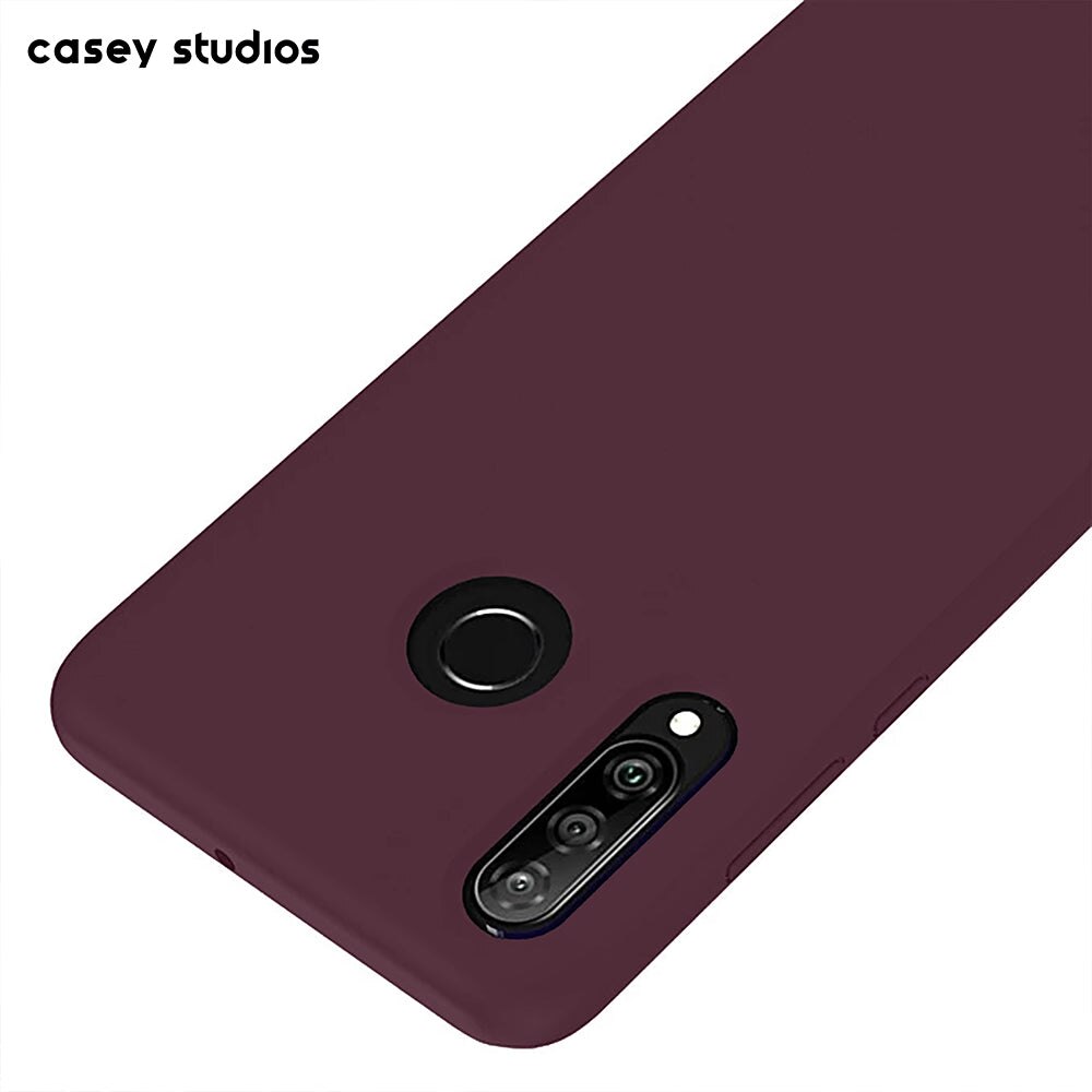 Husa CASEY STUDIOS™ compatibila cu Huawei P30 Lite/P30 Lite New Edition, Soft Silicone Premium, Microfibra in Interior, de Protectie, Ultra Slim, pentru Incarcare Wireless, Margini Ridicate pentru Protectia Ecranului si a Camerelor, Bordeaux