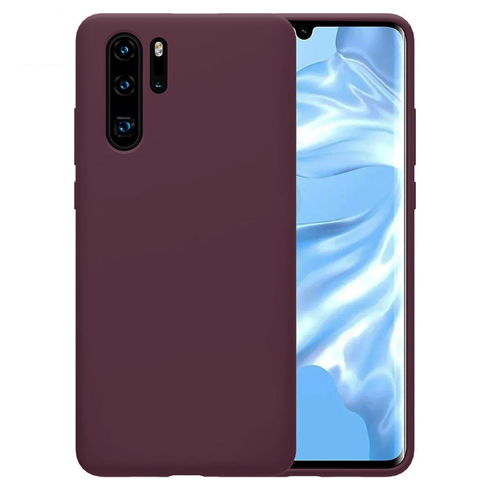 Husa CASEY STUDIOS™ compatibila cu Huawei P30 Pro/P30 Pro New Edition, Soft Silicone Premium, Microfibra in Interior, de Protectie, Ultra Slim, pentru Incarcare Wireless, Margini Ridicate pentru Protectia Ecranului si a Camerelor, Bordeaux