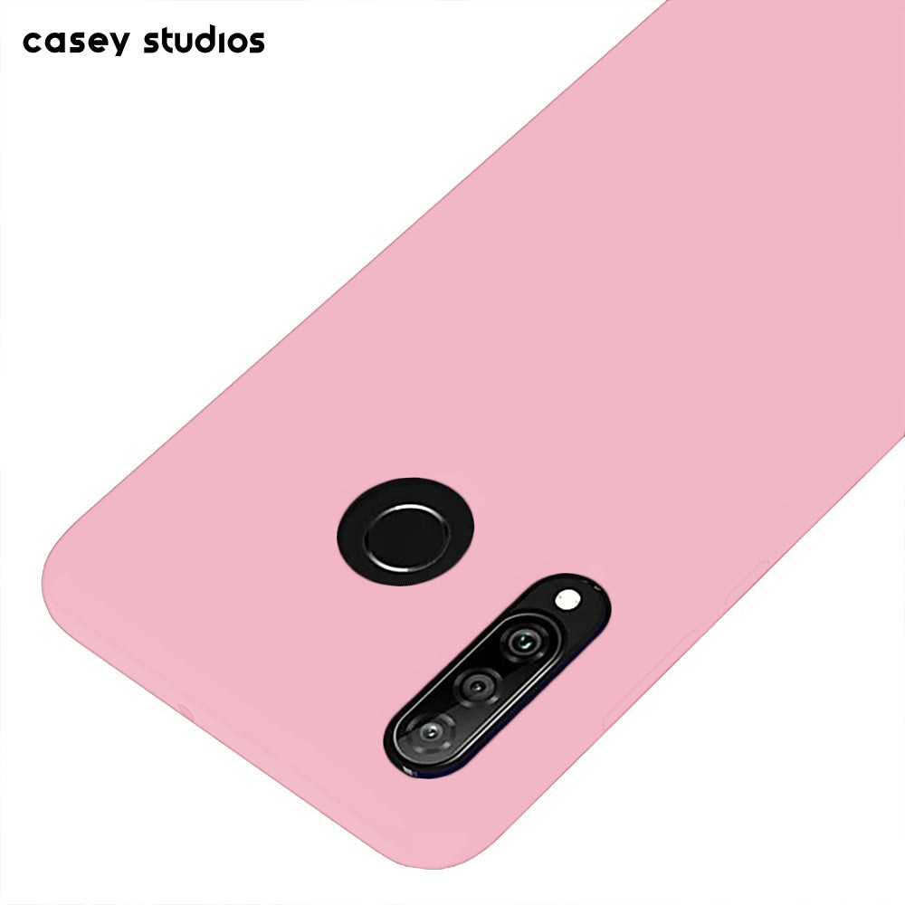 Husa CASEY STUDIOS™ compatibila cu Huawei P30 Lite/P30 Lite New Edition, Soft Silicone Premium, Microfibra in Interior, de Protectie, Ultra Slim, pentru Incarcare Wireless, Margini Ridicate pentru Protectia Ecranului si a Camerelor, Roz