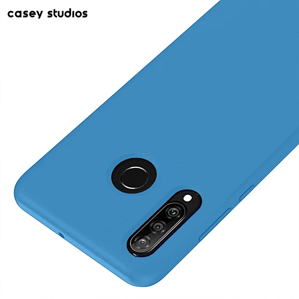 Husa CASEY STUDIOS™ compatibila cu Huawei P30 Lite/P30 Lite New Edition, Soft Silicone Premium, Microfibra in Interior, de Protectie, Ultra Slim, pentru Incarcare Wireless, Margini Ridicate pentru Protectia Ecranului si a Camerelor, Albastru aquamarin