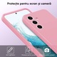 Husa CASEY STUDIOS™ compatibila cu Samsung Galaxy S24, Soft Silicone Premium, Microfibra in Interior, de Protectie, Ultra Slim, pentru Incarcare Wireless, Margini Ridicate pentru Protectia Ecranului si a Camerelor, Roz