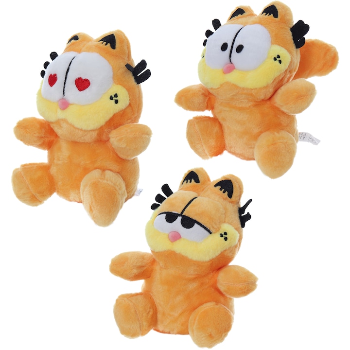 Set 3 jucarii de plus tip Garfield, dimensiune 22 cm, REC2970