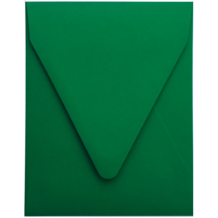 Színes sima díszboríték készlet, Netuno, Malmero, I8, 182x132mm, 120/m2, Nedves ragasztó, V-típusú, Zöld, 25 db