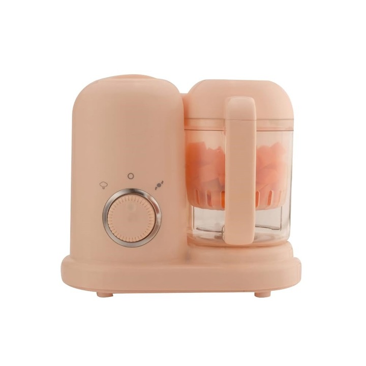 Blender pentru hrana bebelusi LYCENXI® 2 in 1, roz, capacitate mare, din materiale sigure